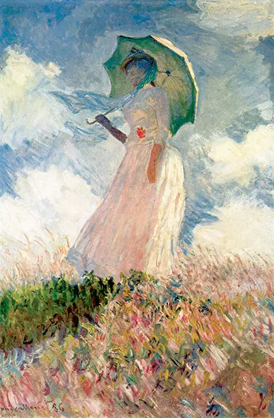 Studie einer Figur im Freien Frau mit Sonnenschirm Claude Monet